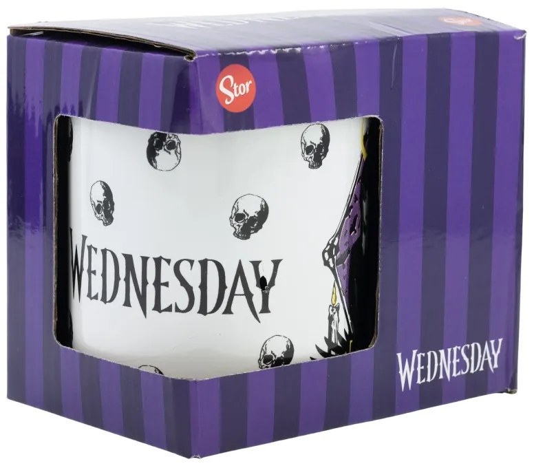 Wednesday Nevermore cana de porțelan de 325 ml (11 oz) în cutie cadou