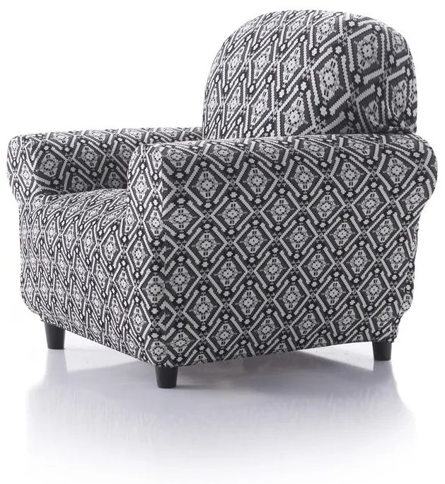 Huse monoelastice alb-negru ZUMA fotoliu (l. 70 - 110 cm)