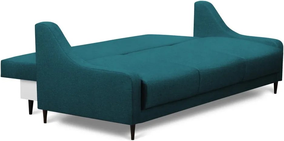 Canapea extensibilă cu spațiu pentru depozitare Mazzini Sofas Ancolie, turcoaz, 215 cm