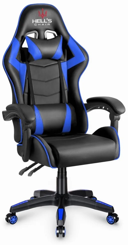 Scaun gaming HC-1007 negru și albastru