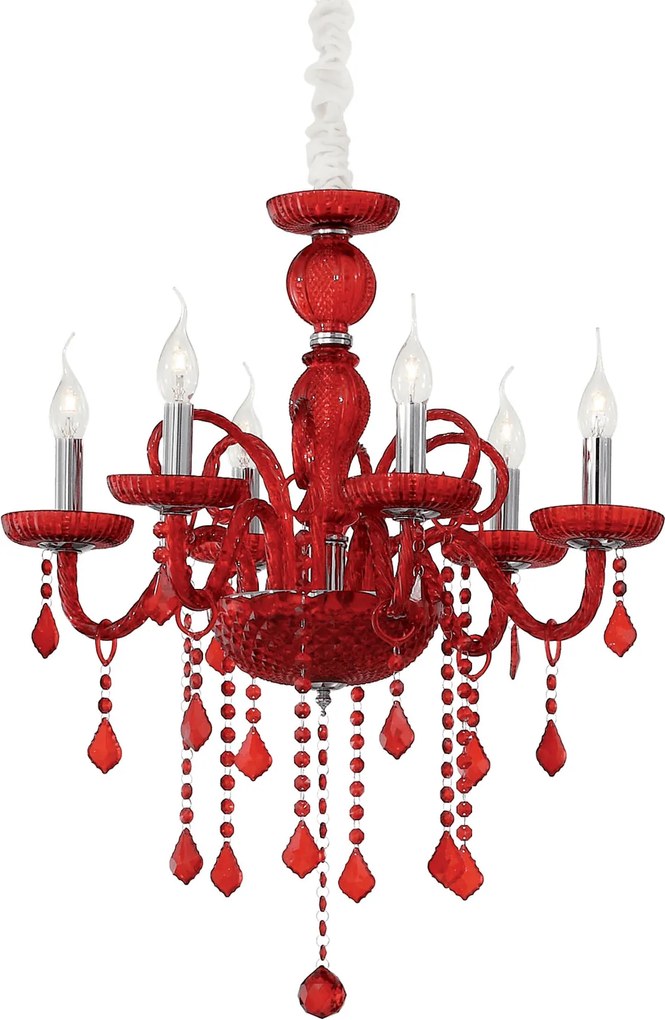 Candelabru-GIUDECCA-SP6-ROSSO-027418-Ideal-Lux