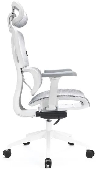 Scaun ergonomic de birou LEVANO gri/alb/negru