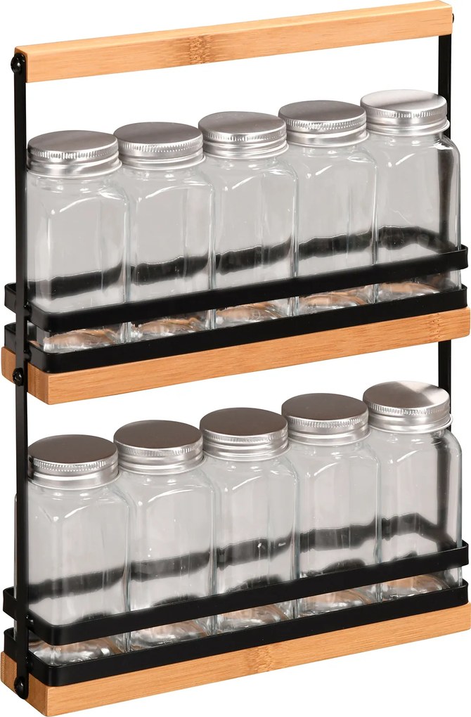 Organizator pentru condimente, recipiente din sticlă 100 ml