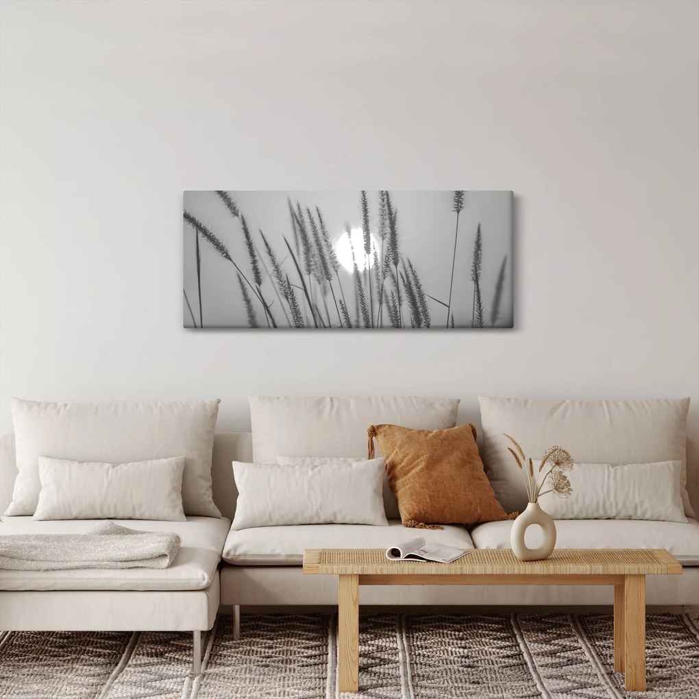 Tablou - Pajiște la apus (120x50 cm)