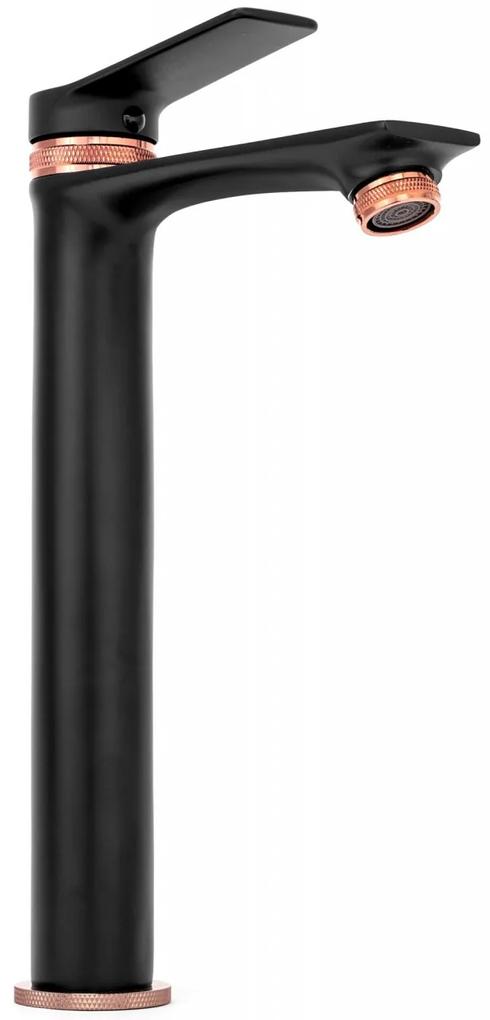 Baterie Viral inalta negru/roz gold H30,5 cm