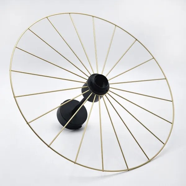 Lustră pe tijă MONTANA 1xE27/15W/230V d. 45 cm auriu/negru