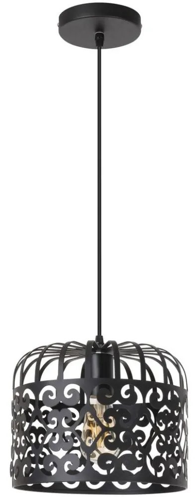 Rabalux 2156 - Lustră ALESSANDRA 1xE27/60W/230V negru