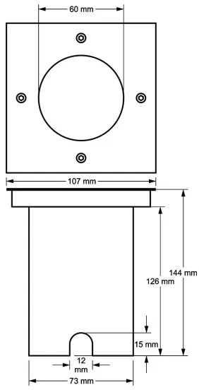 Corp de iluminat de exterior pentru căi de acces 1xGU10/35W/230V IP44 crom mat