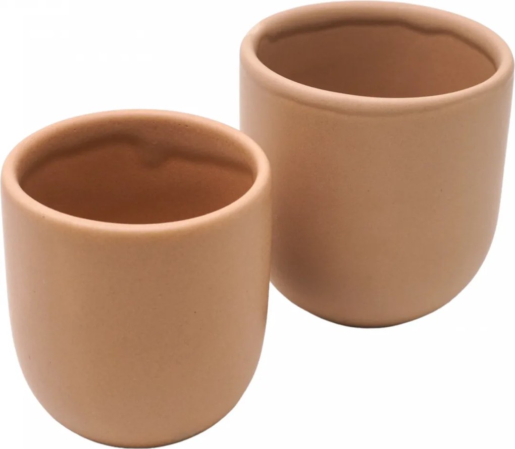 Set 2 Pahare Cafea 80ml+250ml Novum Bej Deschis Margo