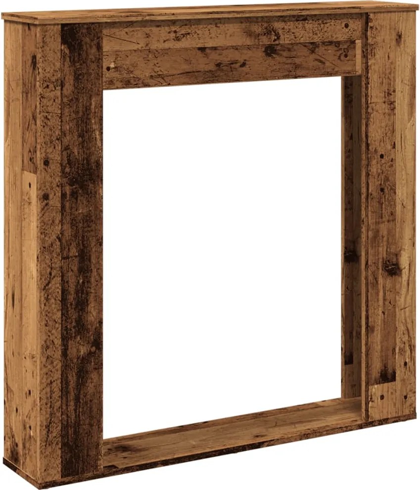 vidaXL Mască de șemineu, lemn vechi, 100x20x100 cm, lemn prelucrat