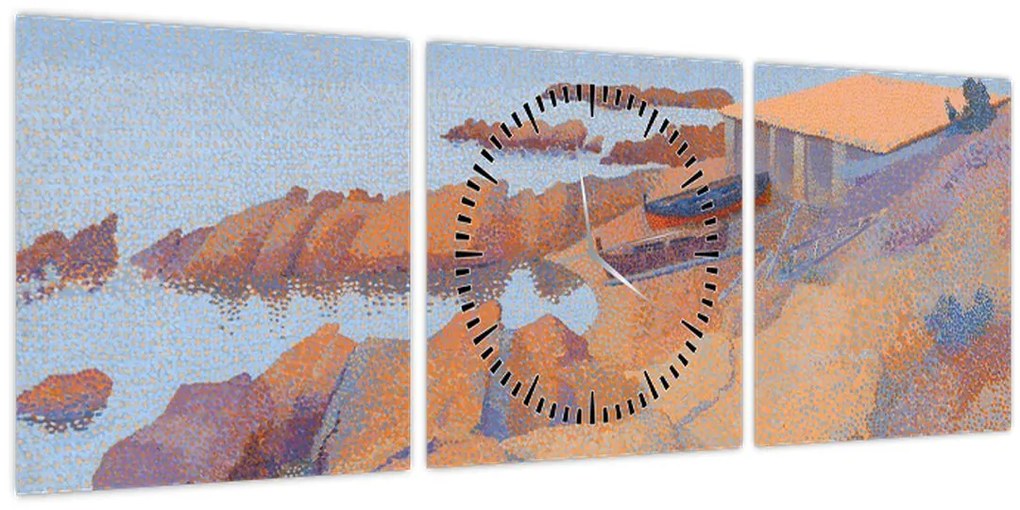 Tablou - Henri Edmond Cross, Calanque des Antibois, reproducere (cu ceas) (90x30 cm)