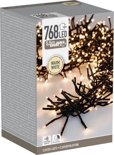 Ghirlandă LED de exterior pentru Crăciun 768xLED/230V/8 funcții 8,5 m IP44 alb cald