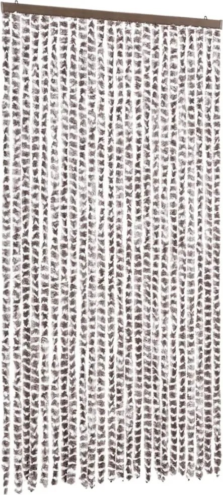 vidaXL Perdea pentru insecte, gri taupe și alb, 100x230 cm, chenille