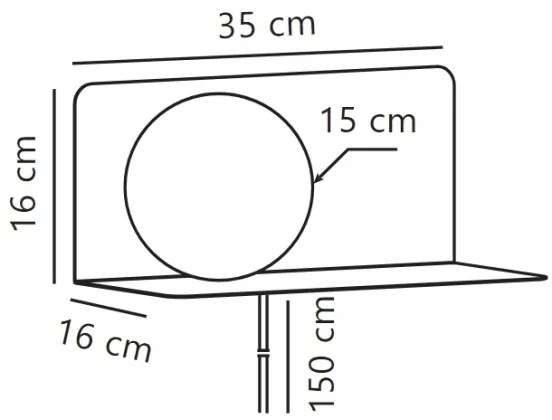 Aplică cu raft Nordlux LILIBETH 1xE14/25W/230V albastru