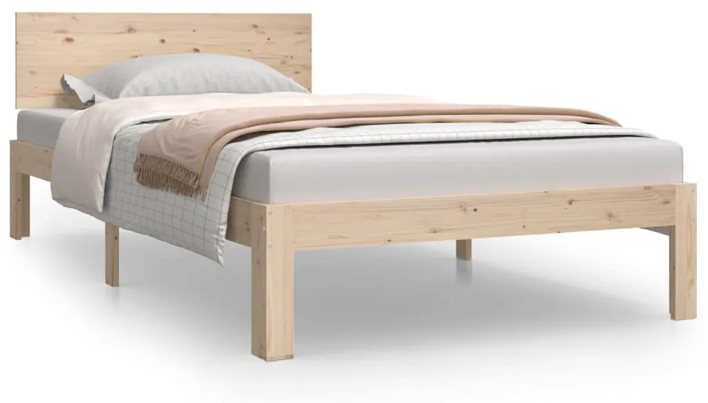 833111 vidaXL Cadru de pat, 100x200 cm, lemn masiv de pin