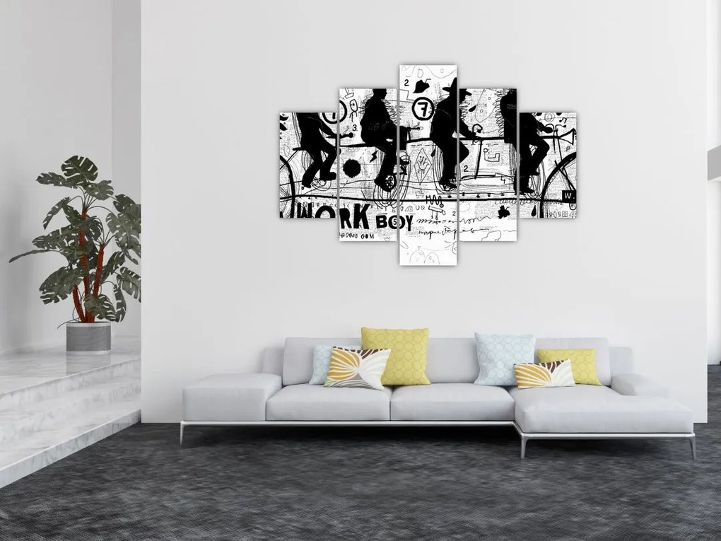 Tablou - Munca în echipă, ciclism (150x105 cm)