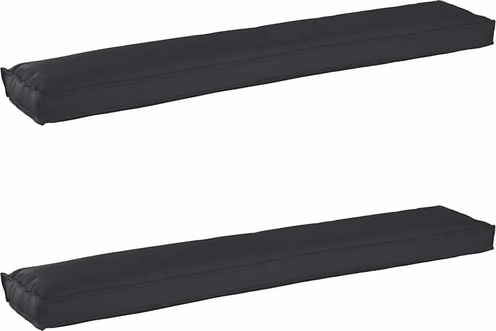 vidaXL Set de perne pentru palet 2 pcs Negru 200 x 40 x 8 cm