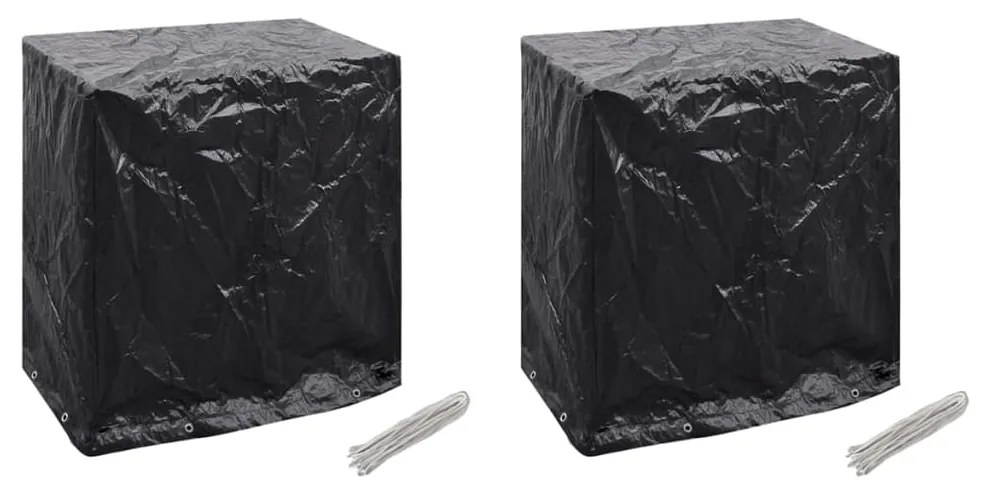 vidaXL Huse mobilier grădină masă tenis 2 buc, 8 ocheți, 160x55x182 cm