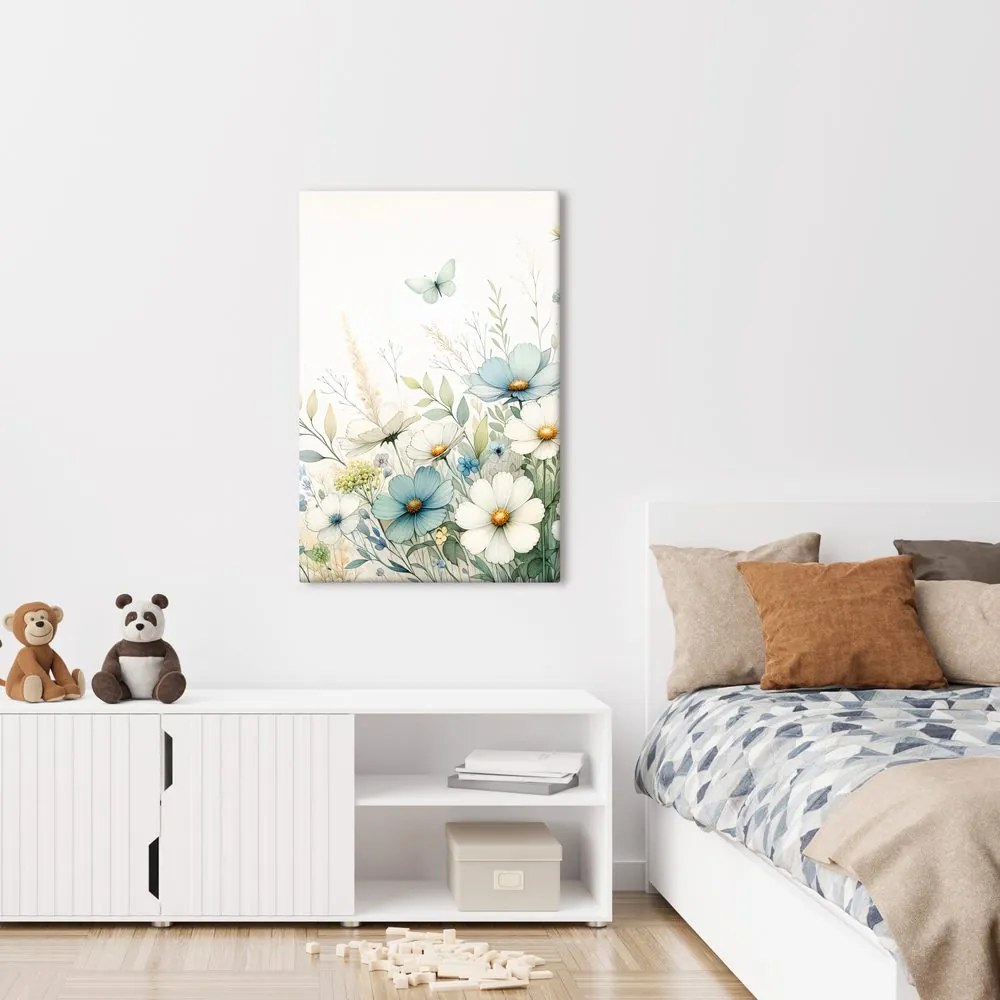 Tablou flori de câmp cu fluturi