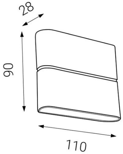 Plafonieră LED de exterior LED2 FLAT 2xLED/3W/230V antracit IP54