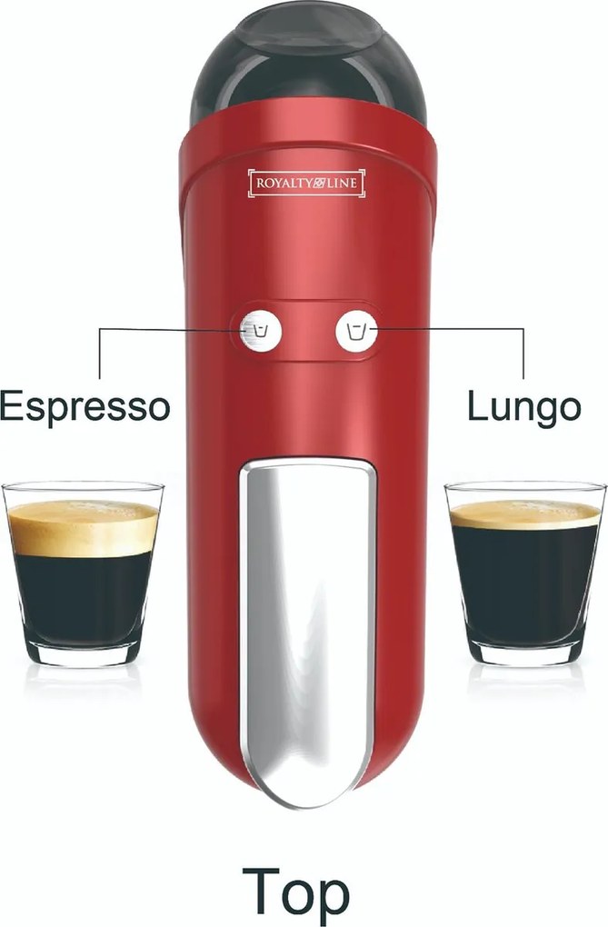 Aparat de cafea Royalty Line cu capsule / Nespreso -rosu,NES4702 R