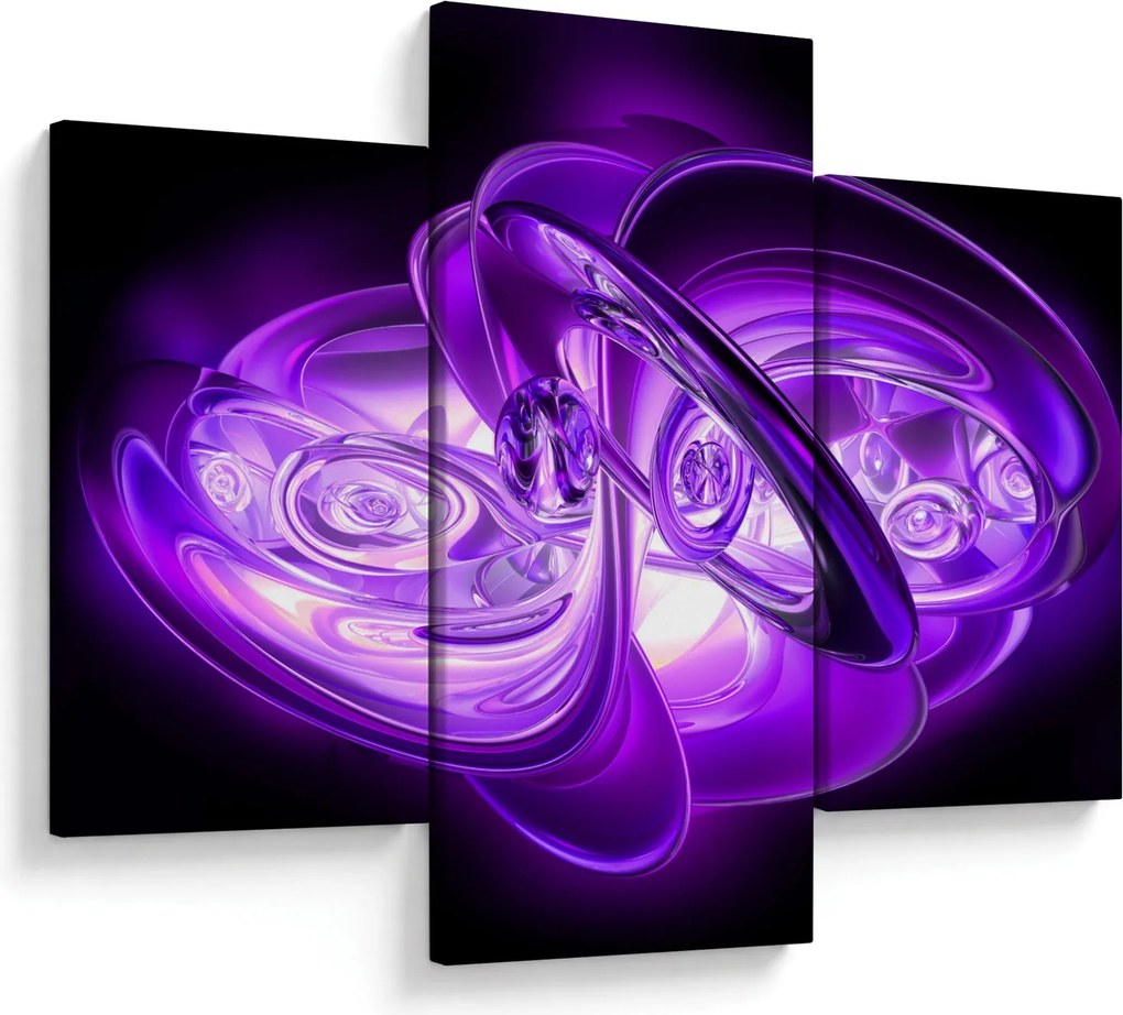 Tabloul fractalilor în violet (90x60 cm)