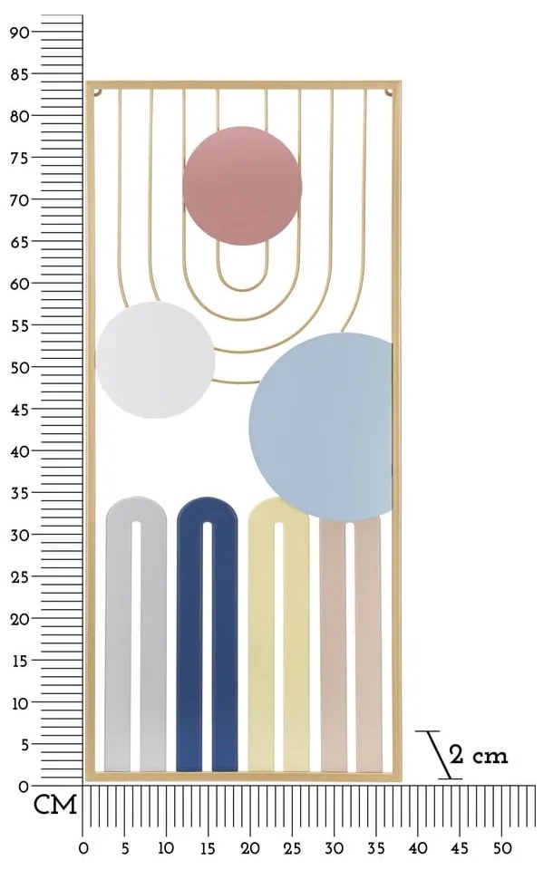 Decorațiune de perete din metal 37x84 cm Colorful – Mauro Ferretti