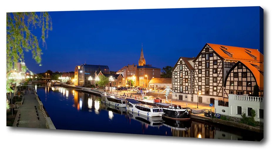 Tablou pe pânză canvas Noapte bydgoszcz