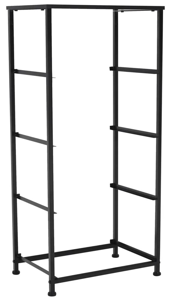 Comodă cu sertare din material textil PALMERA,negru