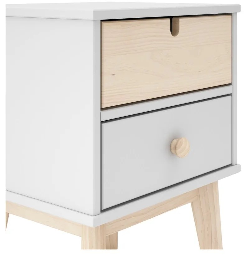 Noptieră de copii albă Estefania – Marckeric