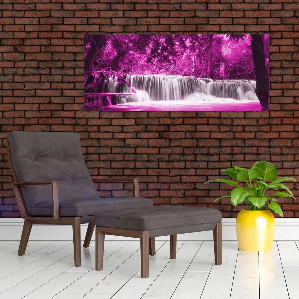 Tablou - Cascadă, violet (120x50 cm)