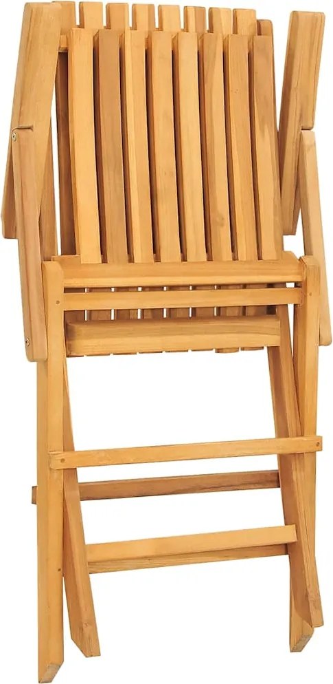 vidaXL Scaune de grădină pliante, 4 buc., 61x67x90 cm, lemn masiv tec