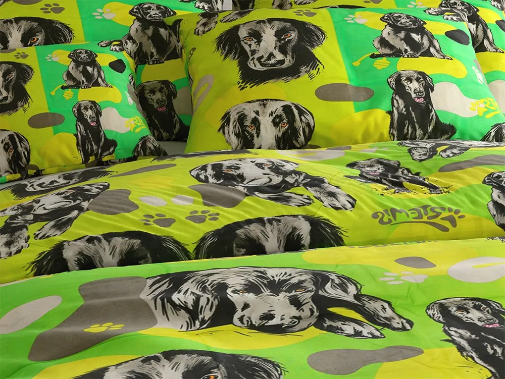 Lenjerie de pat din bumbac ARTEMIS verde Dimensiune lenjerie de pat: 70 x 90 cm | 140 x 200 cm