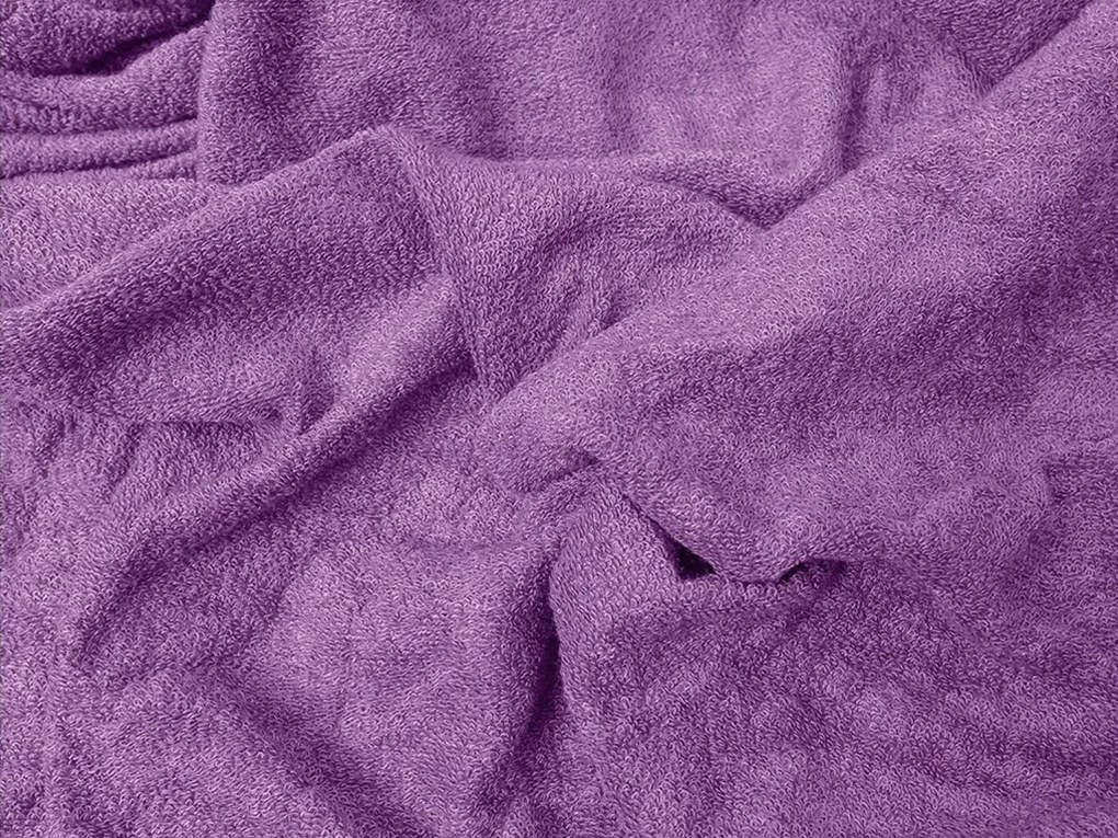 Cearsaf Frotir cu elastic 90x200 cm mov inchis