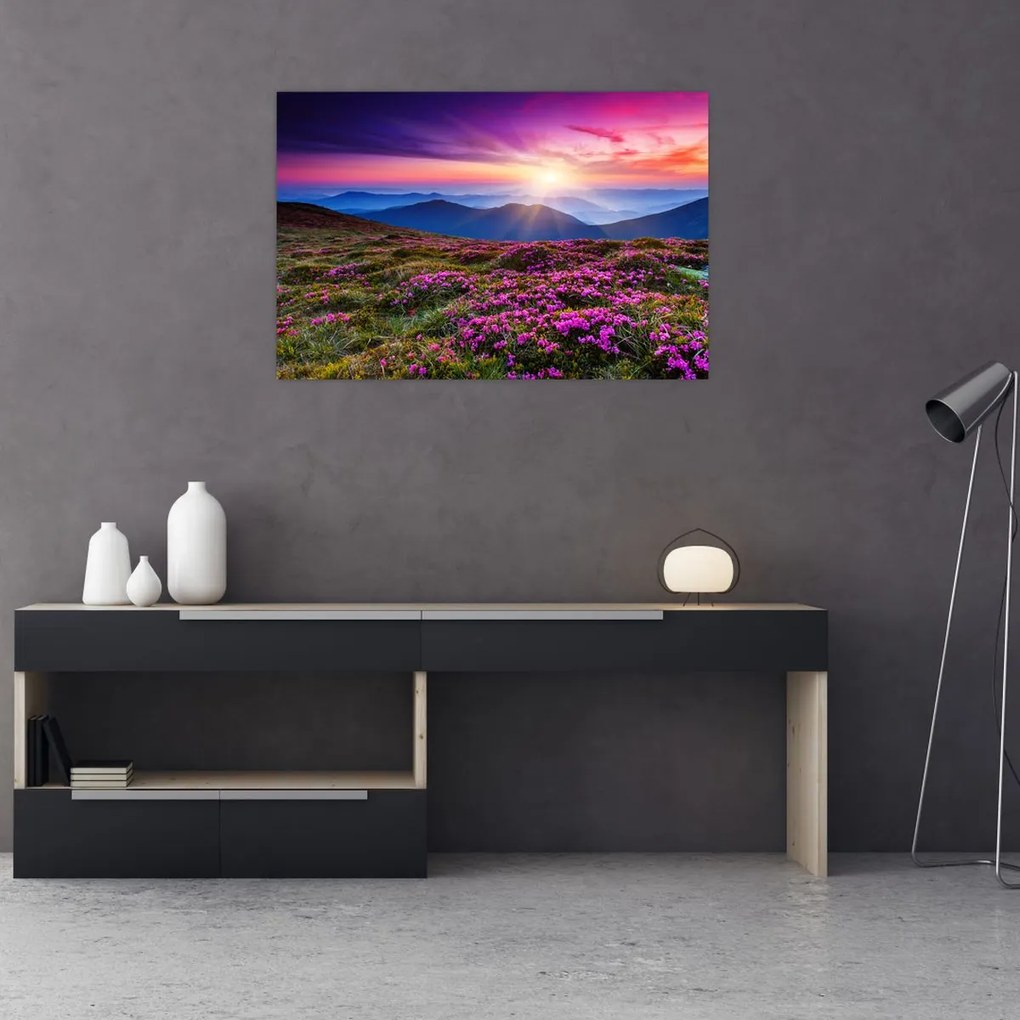 Tablou - Munte înflorit peisaj (90x60 cm)