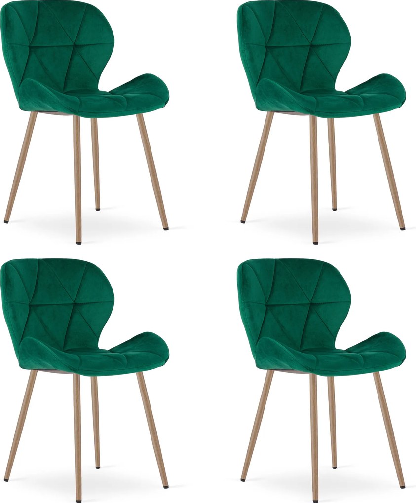 Scaun de dining MANGO VELVET, verde