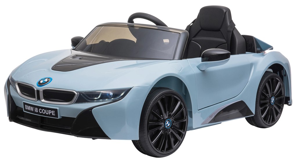 Licensed BMW I8 Coupe Masina Electrica HOMCOM telecomanda MP3 baterie pentru 3-8 ani | Aosom Romania