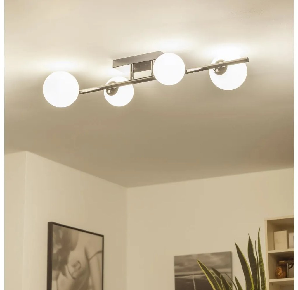 Brilagi - Lustră LED aplicată MILLA 4xG9/3W/230V negru crom/alb