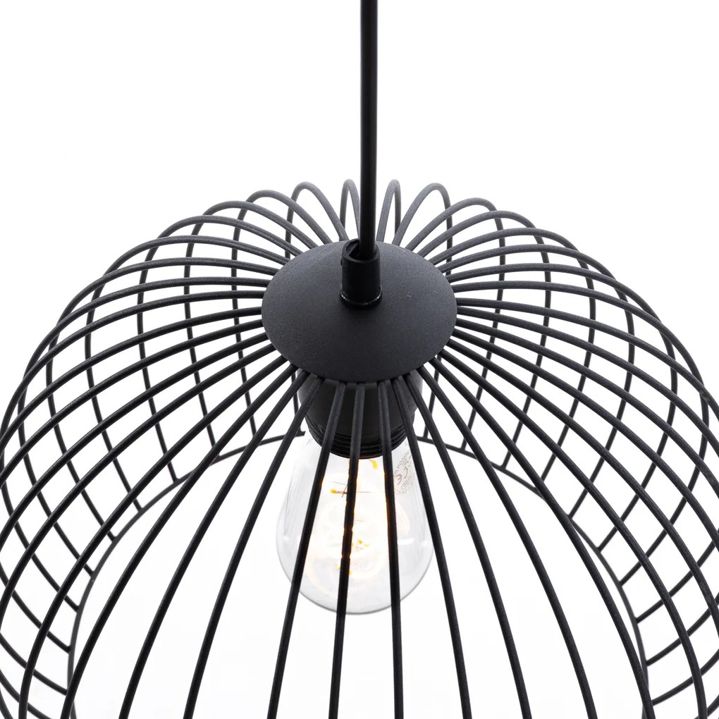 Lampă modernă cu pandantiv neagră cu 3 lumini - Koopa