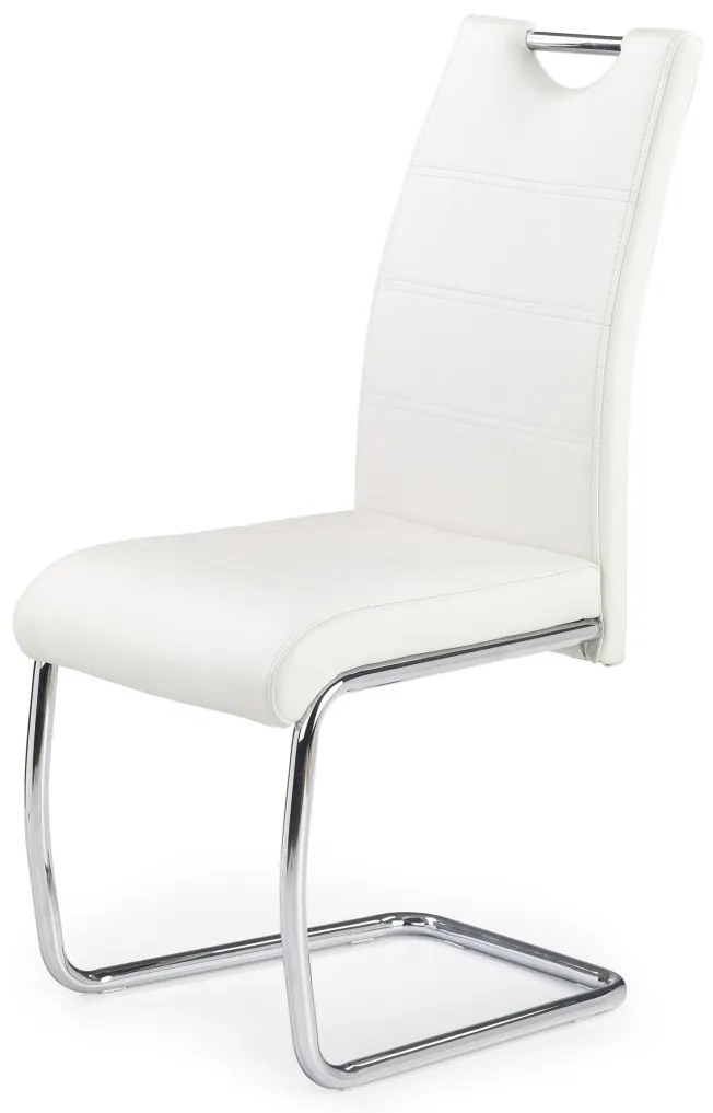 Scaun K211 piele ecologica alb
