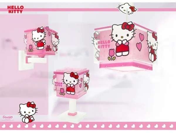 Dalber 73269 - Lampă de perete pentru copii HELLO KITTY 1xE27/15W/230V, roz
