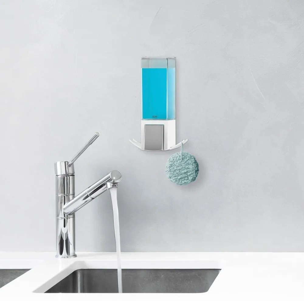 Dozator de săpun lichid alb de montat pe perete 500 ml – Compactor