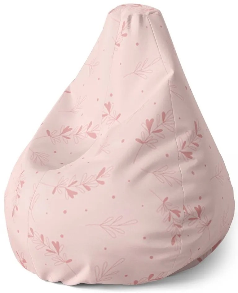 Sac de șezut Pear frunze roz - pentru copii, roz