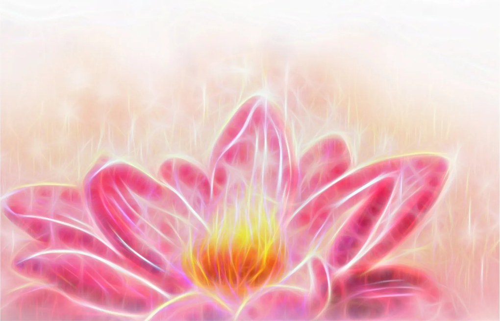 Tablou pe sticlă - Floare de lotus (70x50 cm)