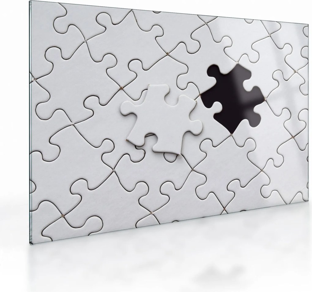 Tablou pe sticlă cu puzzle (70x50 cm)