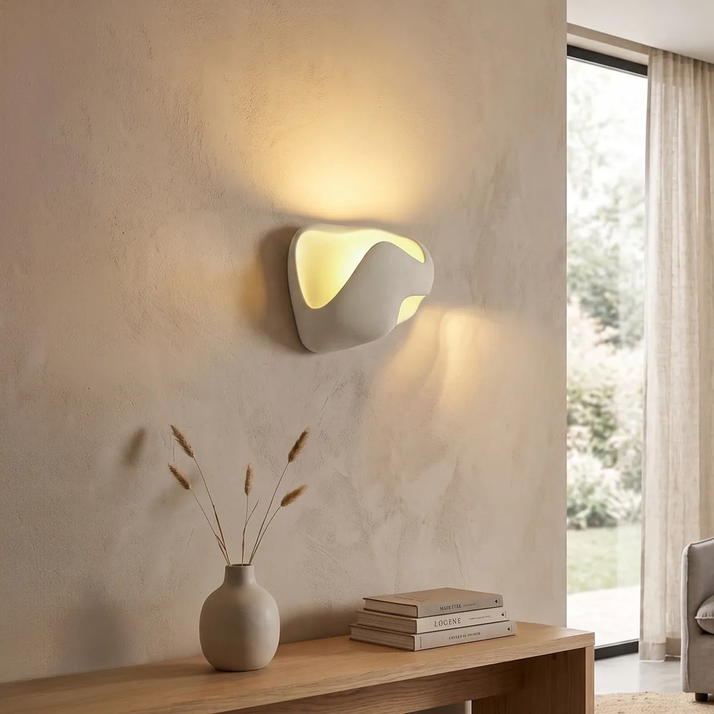 Lampă de perete Japandi Crem 30cm - Pietra