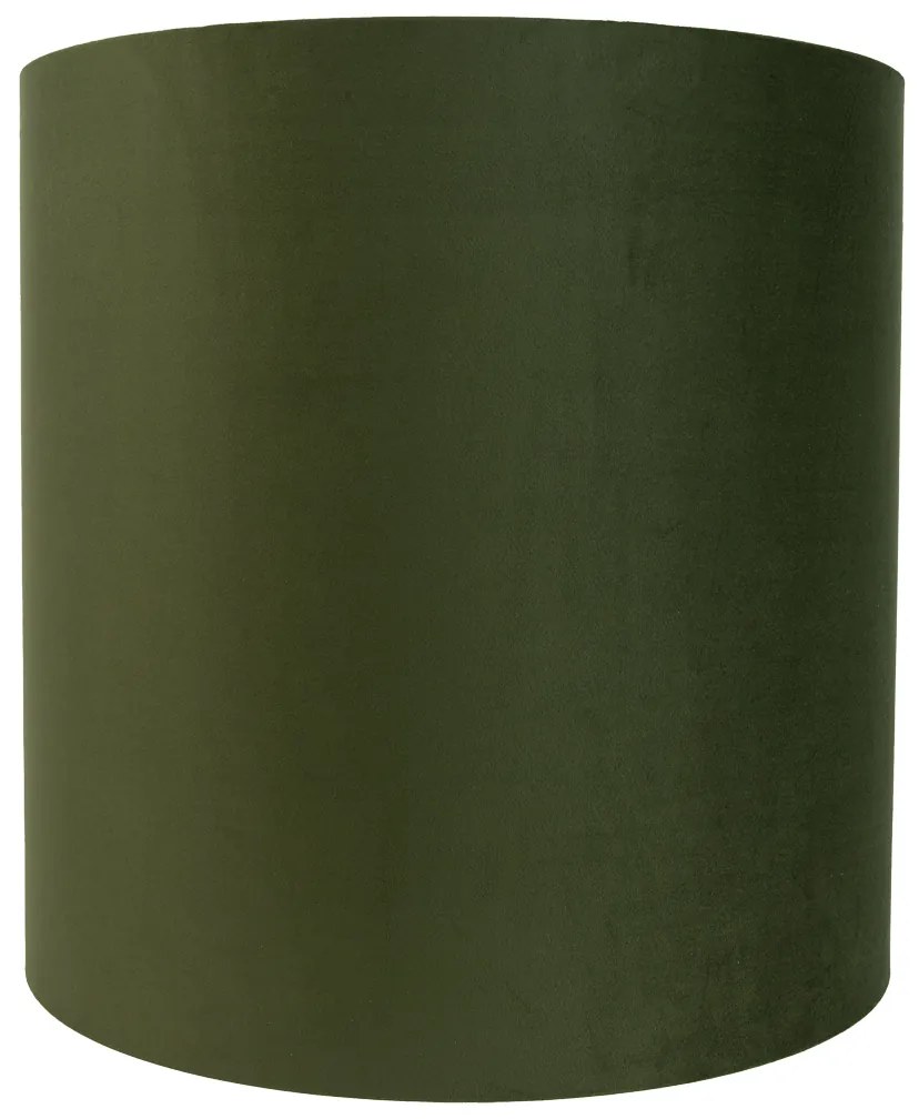 Abajur din catifea verde 40/40/40 cu interior auriu
