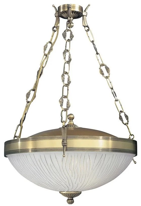 Lustra suspendata design clasic din alama si sticla 5600
