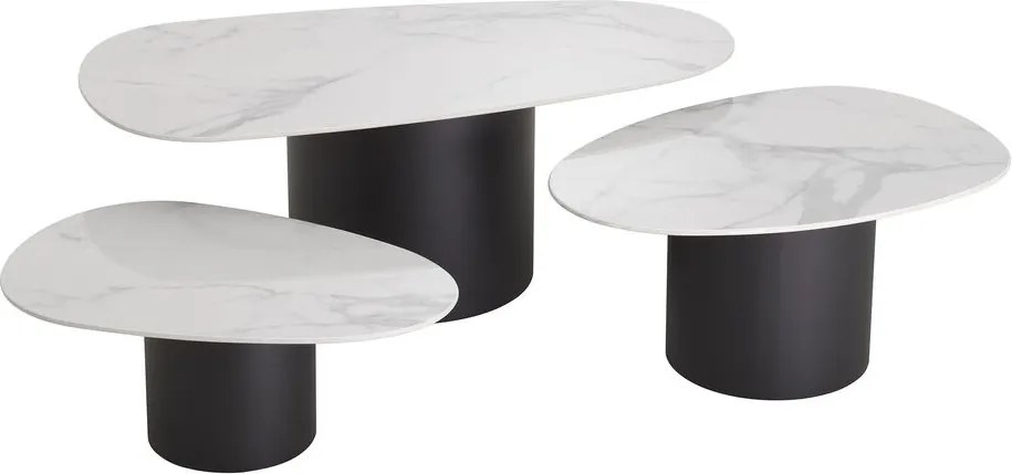 Set de 3 masute de cafea design modern LUX Zane 115560 HZ