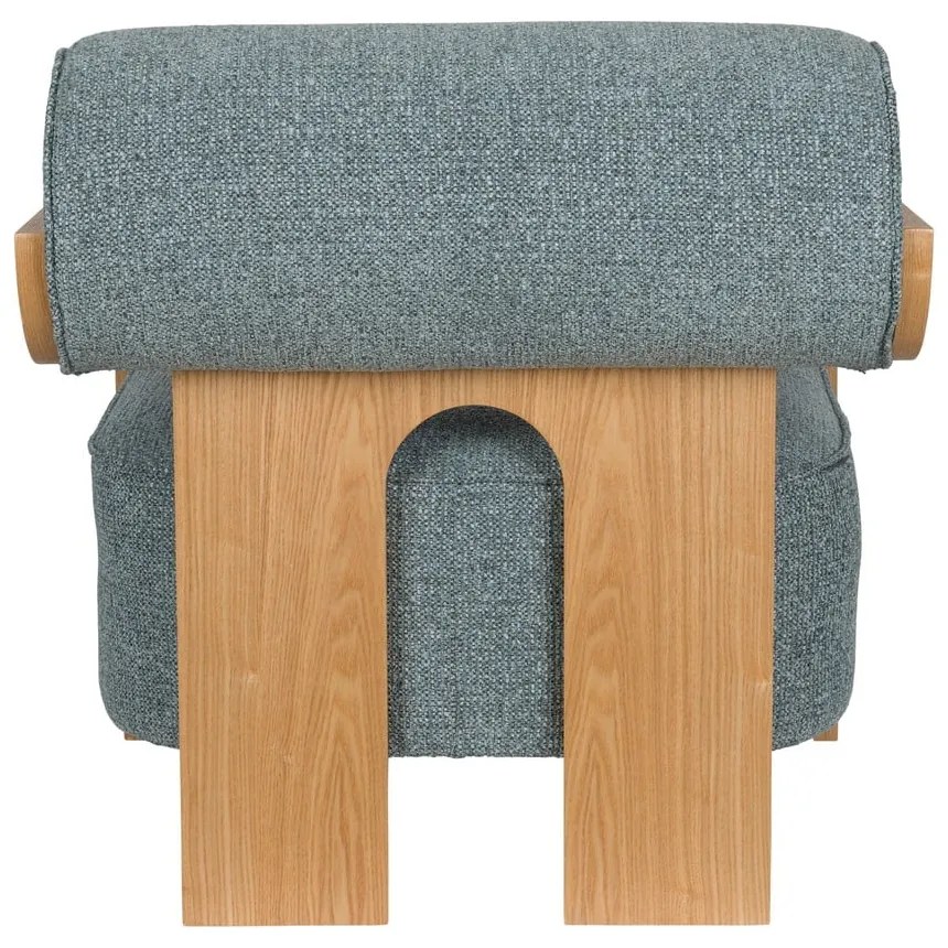 Fotoliu albastru prăfuit cu tapițerie din țesătură bouclé Oolong – Zuiver